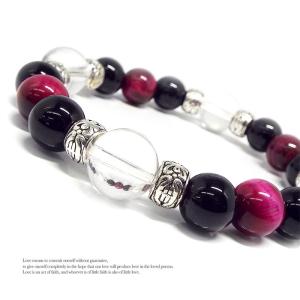 Phiten（ファイテン） 水晶コンビブレス 17cm(6mm・8mm玉)【公式