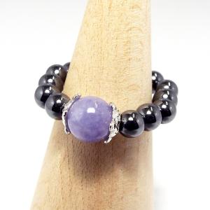 天然石 パワーストーン ヘマタイトリング 指輪 アクアマリン