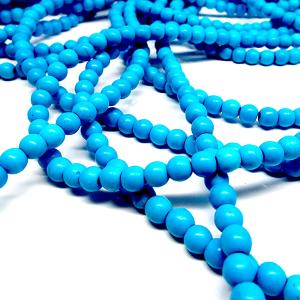 天然石 ビーズ ターコイズ ブルー 練り 連売り 約12mm パワーストーン ハンドメイド 一連 アクセサリー