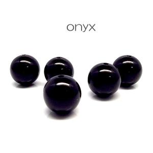 天然石 ビーズ オニキス 黒瑪瑙 約10mm 粒...の商品画像