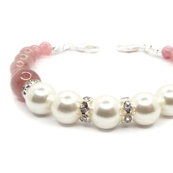 天然石 羽織紐 和装小物 着付け小物 苺水晶 ストロベリー シェルパール パワーストーン アクセサリ...