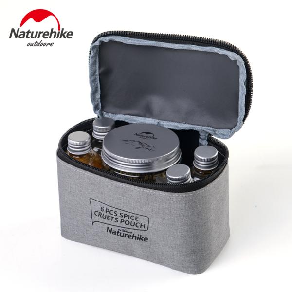 調味料ボトル缶 キャリーポーチ付き naturehike バーベキュー キャンプ ピクニック スパイ...