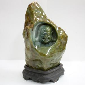 石流通センター 置物 翡翠 高級一点物 彫刻置物 本翡翠 (台付き) No.14