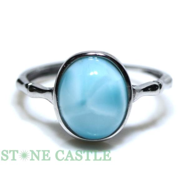 石流通センター 一点物 天然石 リング ラリマー (5A) オーバル型 No.50 パワーストーン