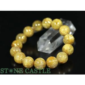 ブレスレット】ゴールデンルチルクォーツ5A 約13.5〜14mm 高品質天然石