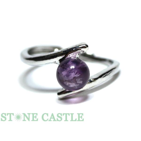 石流通センター 高品質 天然石 リング アメジストエレスチャル パワーストーン