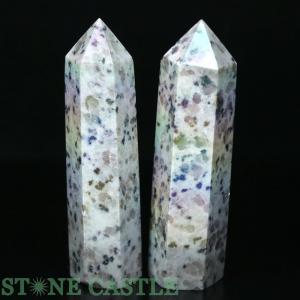 石流通センター 一点物 天然石 置き石 ポイント型 キウイクォーツ