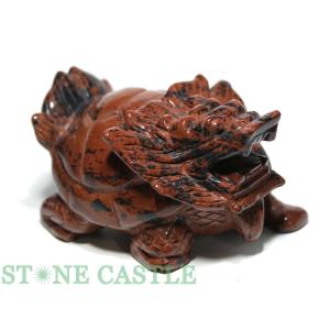 石流通センター 一点物 天然石 彫刻置物 龍 ラブラドライト (台付) No