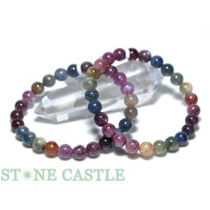 石流通センター 高品質 天然石 ブレスレット リビアングラス (パープル