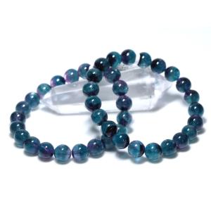 K1874-9m〕9mmブルーフローライト ブレスレット 蛍石 Blue Fluorite