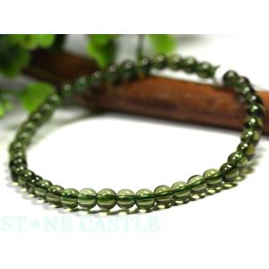 石流通センター 高品質 ブレスレット モルダバイト (約5〜5.5mm) (鑑別