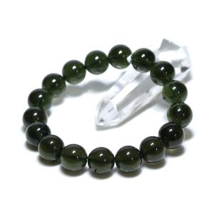 貴重 モルダバイト 12mm 高品質 ブレスレット 18cm メンズ M