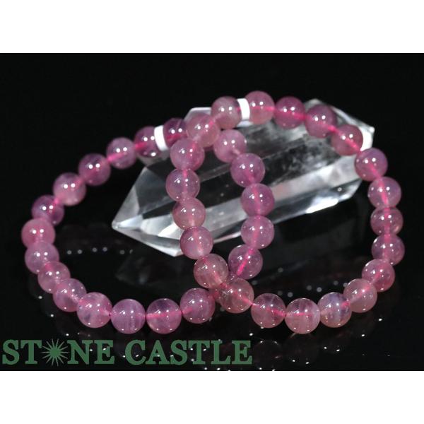 石流通センター 高品質 天然石 ブレスレット ディープスターパープルローズクォーツ (3A) (約9...