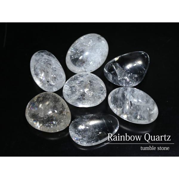 石流通センター パワーストーン 原石 タンブル レインボー水晶 (500円シリーズ) 天然石 握り石...