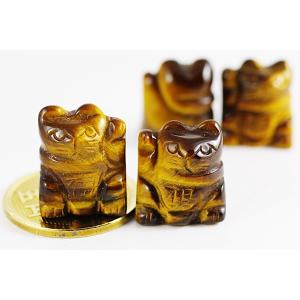 石流通センター 招き猫 金運 縁起物 彫刻置物 ローズクォーツ・福 約