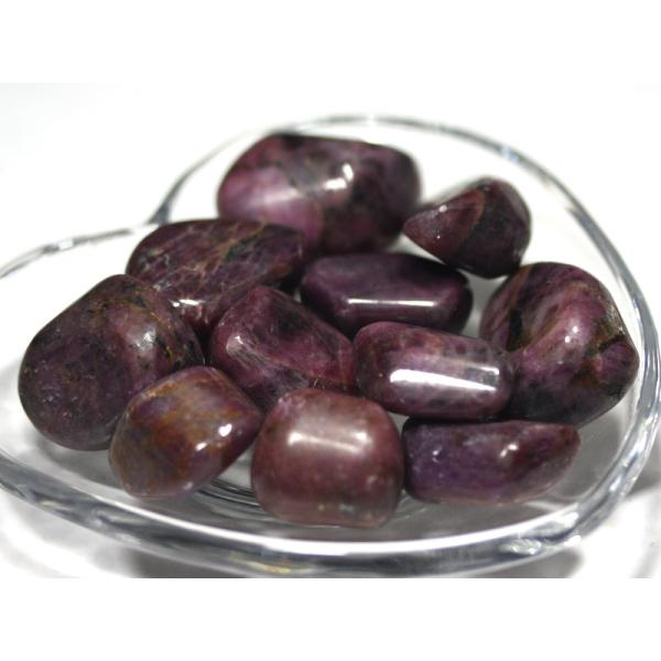 石流通センター 天然石 置き石 タンブル型 (小) ルビー 200g パワーストーン