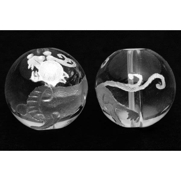 石流通センター 彫刻ビーズ 水晶 12mm (白彫り) ヤアズ 天然石 パワーストーン