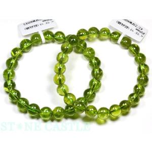 パワーストーン 天然石 ペリドットブレスレット9mm t284-2092 : H.S.K