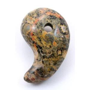 一点物】 津軽錦石 勾玉 約30mm 青森県産 日本銘石 パワーストーン