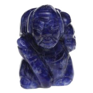 石流通センター 七福神 置物 彫刻置物 福禄寿 (一体・台なし) 天然石