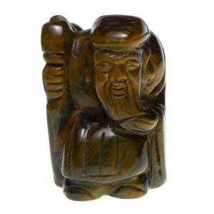 石流通センター 七福神 置物 彫刻置物 福禄寿 (一体・台なし) 天然石