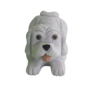 犬 白 かわいい大理石製品 石材彫刻品　イヌのインテリアストーン置物