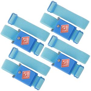 TOOHUI 4個 静電防止ストラップ 静電防止用リストストラップ 帯電防止リストラップ 静電気除去 ブレスレット 静電気防止リストストラップ アースバンド コード