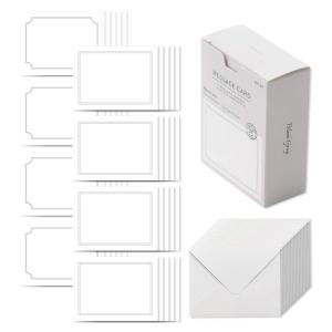 Monolike Message card メッセージカード ポストカード Blank gray カード40枚封筒20枚セット