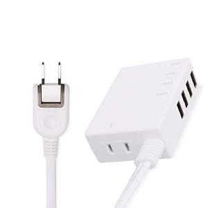 エレコム USB コンセント 充電器 電源タップ USB×4ポート