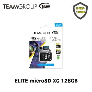 TEAM ELITE Micro SDXC 128GB MicroSDカード UHS-I U3 V30 A1 Android 4K UHD R:90MB/s W:45MB/s SDアダプタ付 高耐久性 MicroSD TEAUSDX128GIV30A103-EC｜storagemedia