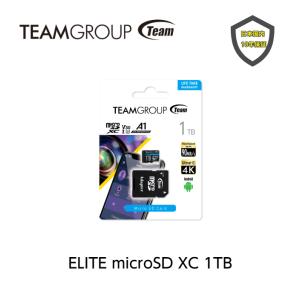 TEAM ELITE Micro SDXC 1TB MicroSDカード UHS-I U3 V30 A1 Android 4K UHD R:90MB/s W:45MB/s SDアダプタ付 高耐久性 MicroSD TEAUSDX1TIV30A103-EC｜storagemedia