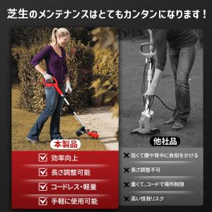 草刈り機 充電式 電動 刈込幅255mm 9イ...の詳細画像5