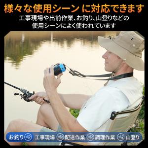 扇風機 小型 腰掛け扇風機 携帯扇風機 首かけ...の詳細画像3