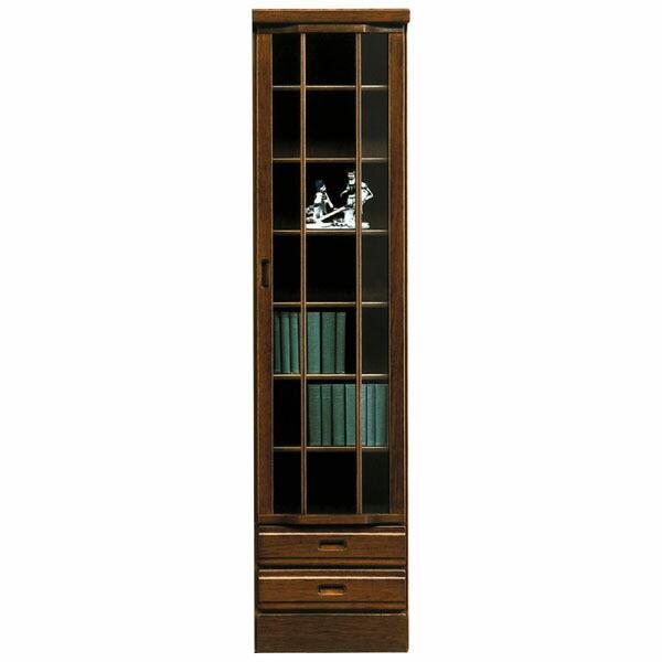 本棚 書棚 完成品 扉付き 幅45cm リビングキャビネット 木製 国産