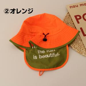 日よけたれ付きバケットハット 子ども 帽子 日...の詳細画像5