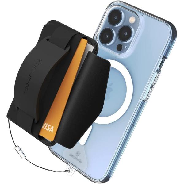 Magsafe対応★sinjimoru 3wayカードケース スマホスタンド ハンドストラップ シリ...