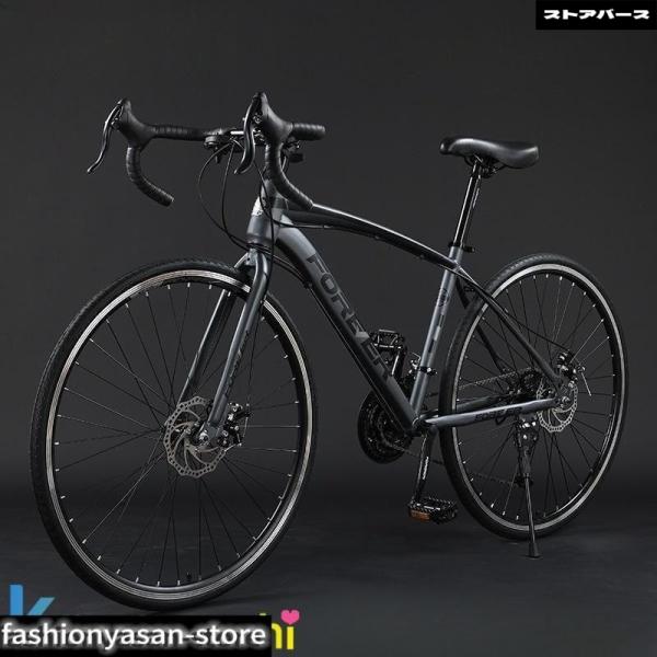 ロードバイク 700c 自転車 21 24 27 30段変速 自転車 高炭素鋼 エントリーモデル ア...