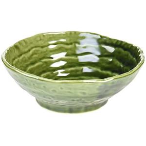 三陶 小鉢 織部釉 13.5cm 萬古焼 六兵衛 丸 小鉢 17163