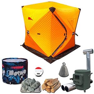 MGC JAPAN TRADE サウナテント セット アウトドア プライベート すぐに使える オールインワン テントサウナ 水風呂 サウナストーン 付