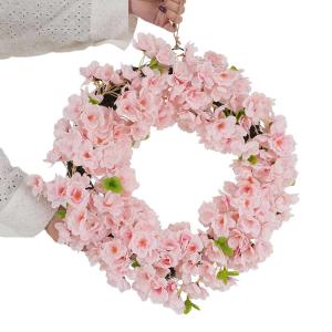 リース 花 玄関 造花_【直径48cm】桜リー...の詳細画像1