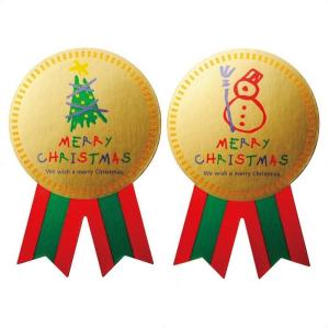 ギフトシール ラッピング ステッカー ギフト_【100枚入り】リボン型シール メリークリスマスゴールド_58-151-1-5_7412-113｜ストア・エキスプレス-業務用店舗什器