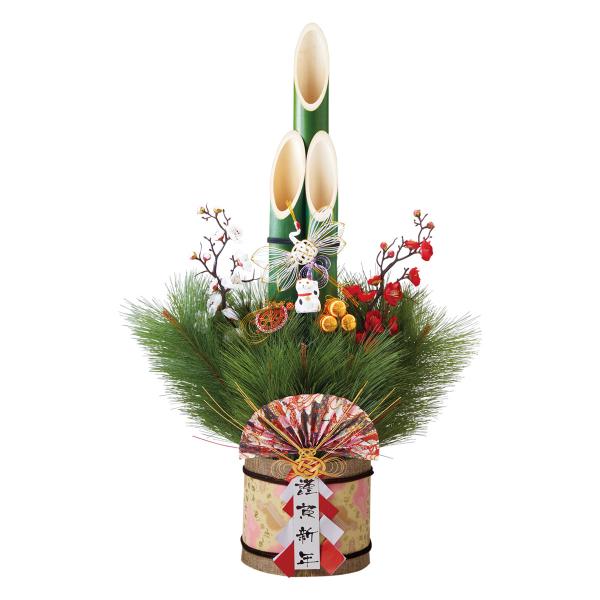 門松 正月飾り 造花 門松作り_彩竹門松 高さ90cm 1台_58-155-1-2_8724-140