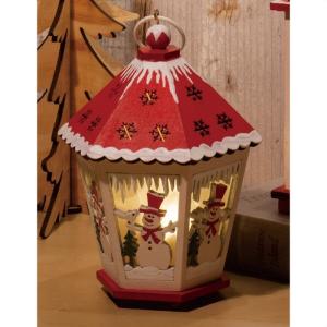 クリスマス 飾り 飾り付け 装飾_LEDウッドライトハウス 高さ20cm 1個_38-82-5-2_8257-1449｜store-express