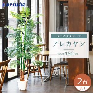 フェイクグリーン 観葉植物 フェイク 人工観葉植物_【2台セット】アレカヤシ H180cm_61-173-8-2_8724-707