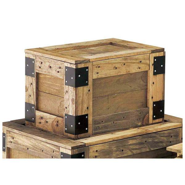 木製梱包ボックス 小 ライトオーク 1台_61-117-5-2_7224-33