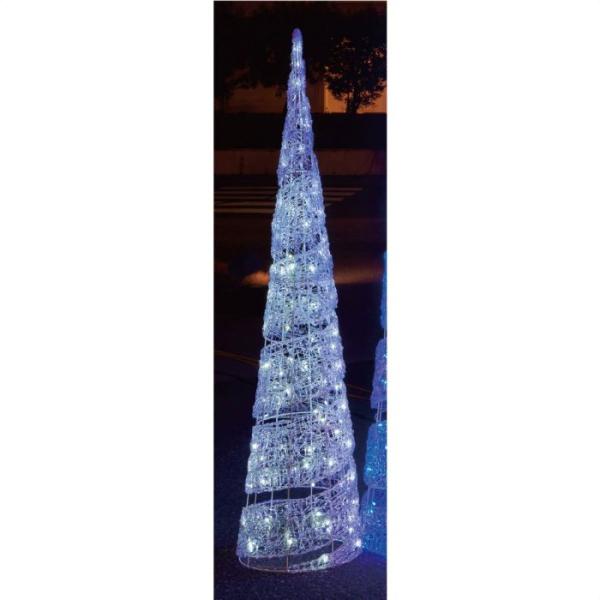 イルミネーションライト 室内 屋外 電飾_LEDスパイラルツリー H150cm クリスマスイルミネー...