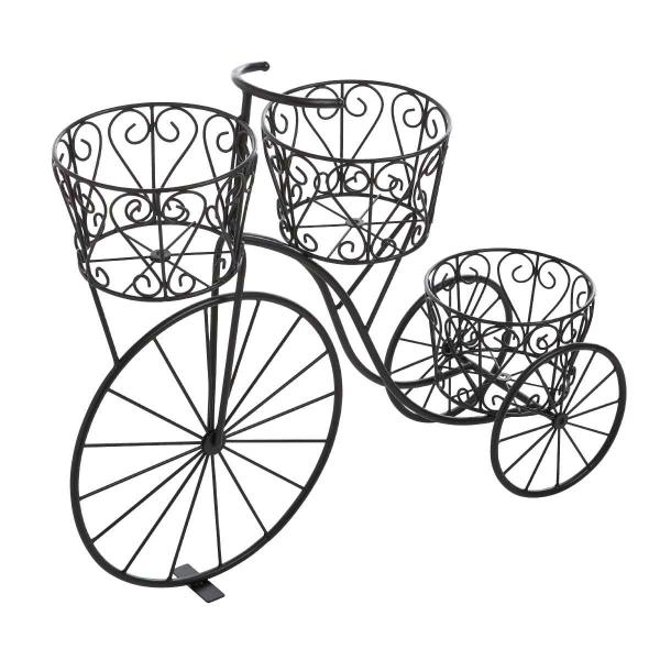 プランターボックス フラワースタンド インテリア おしゃれ_自転車プランタースタンド ブラック 1個...