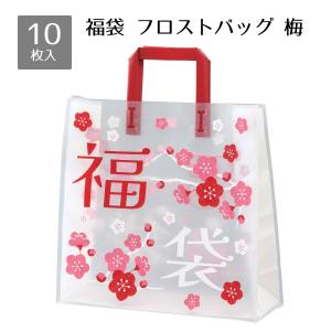 福袋 ラッピング 袋 手提げ_【10枚入り】福袋 フロストバッグ 梅 35×12×35cm_58-158-1-2_7416-5232｜ストア・エキスプレス-業務用店舗什器