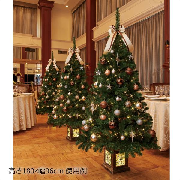 クリスマスツリー  ledライト 北欧_ポットライトクリスマスツリー コパーゴールド 高さ150×幅...