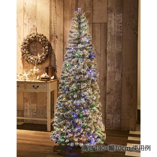 クリスマスツリー  ledライト 北欧_スノーポップアップライトクリスマスツリー 高さ180×幅70...